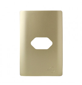 Placa p/ 1 Tomada Horizontal 4x2 - Novara Dourado